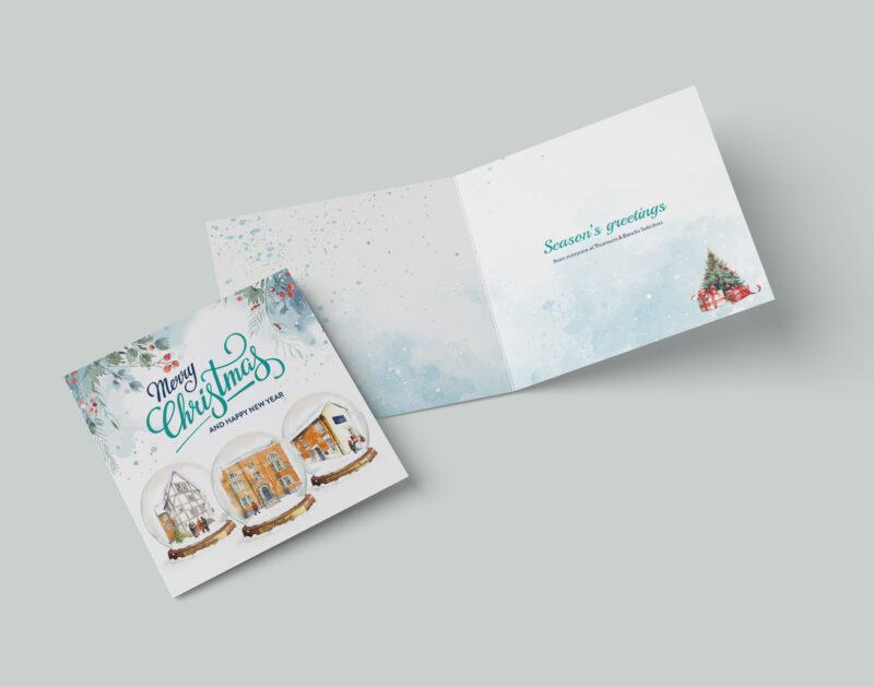 Thomson and Bancks – Christmas card design mockup