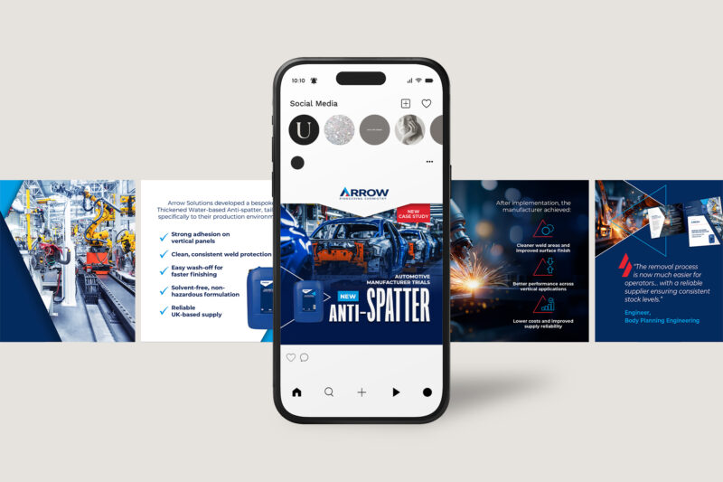 Manufacturing social carousel design - Arrow